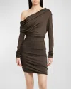 Alexander Mcqueen Miniabito Asimmetrico In Green