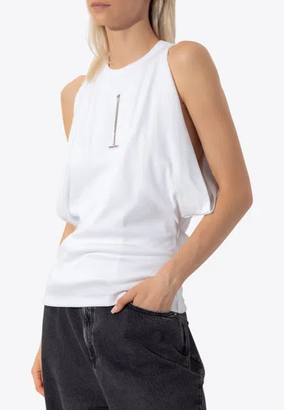 Alexander Mcqueen Draped Ribbed Tank Top