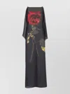 Alexander Mcqueen Shadow Rose-print Silk Dress
