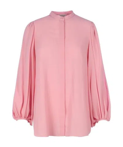 ALEXANDER MCQUEEN ALEXANDER MCQUEEN MANDARIN COLLARED BLOUSE