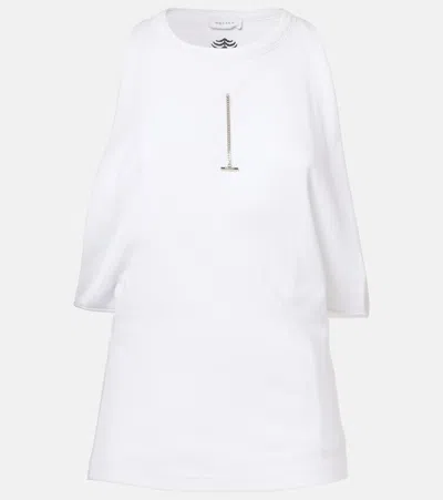 ALEXANDER MCQUEEN DRAPED COTTON TOP