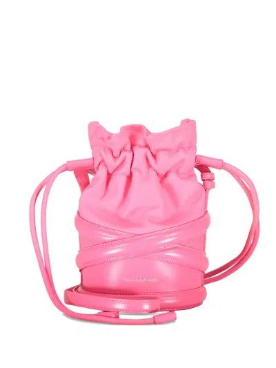 Alexander Mcqueen Drawstring Adjustable Shoulder Bag In Pink