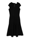 Alexander Mcqueen Wool Tailored Pencil Dress With Lace Details Clothing