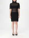 Alexander Mcqueen Lace Mini Dress With High-neck
