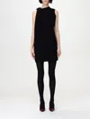 Alexander Mcqueen Shoulder-knot Wool Mini Dress In Schwarz