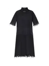 Alexander Mcqueen Lace Dress With Cotton Inserts And Organic Silk In Black
