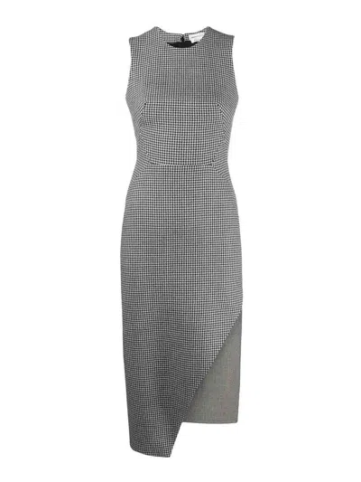 Alexander Mcqueen Dress In Wool In Gray