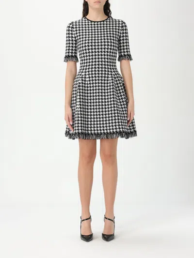 Alexander Mcqueen Dress Mcqueen Woman Color Black In Gray