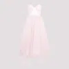 Alexander Mcqueen Strapless Tulle Midi Dress In Pink