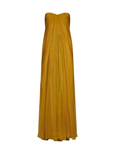 Alexander Mcqueen Dress In Saffron