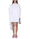 Alexander Mcqueen Oversized Poplin Shirt In White