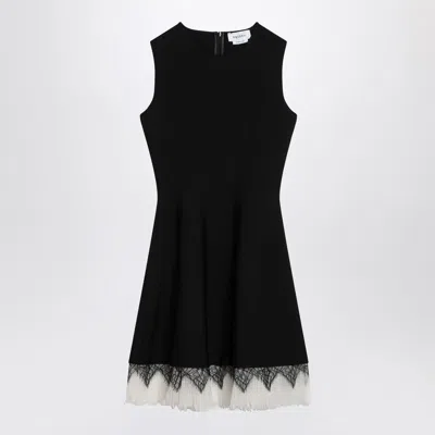 ALEXANDER MCQUEEN ALEXANDER MCQUEEN DRESS WITH BLACK/IVORY SPIDERWEB LACE