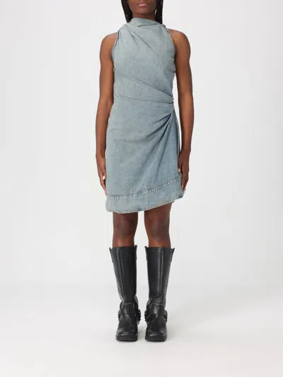 Alexander Mcqueen Kleid Mcqueen Damen Farbe Denim In Blue