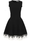 Alexander Mcqueen Black Viscose Mix Dresses