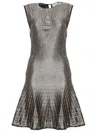 Alexander Mcqueen Mini Dress In Gold