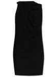 Alexander Mcqueen Black Knot Detail Minidress In Multi
