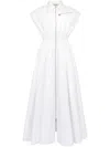 Alexander Mcqueen Hemdkleid Aus Baumwolle In Optical White