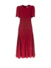 Alexander Mcqueen Midi Dress In Red