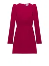 Alexander Mcqueen Puffed Shoulder Long Sleeve A-line Dress In Red