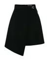 Alexander Mcqueen Drop-hem Miniskirt In Black