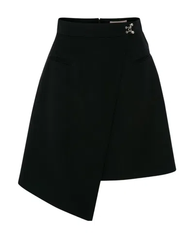 Alexander Mcqueen Drop-hem Miniskirt In Black