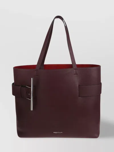 Alexander Mcqueen Dual Handles Tote Bag With Exterior Pocket