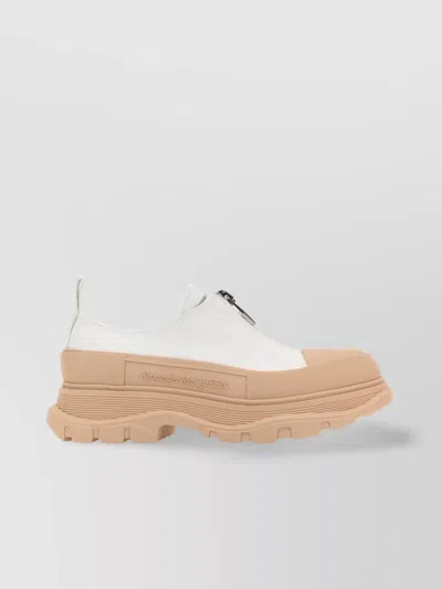 Alexander Mcqueen Dual-tone Canvas Tread Slick Sneakers