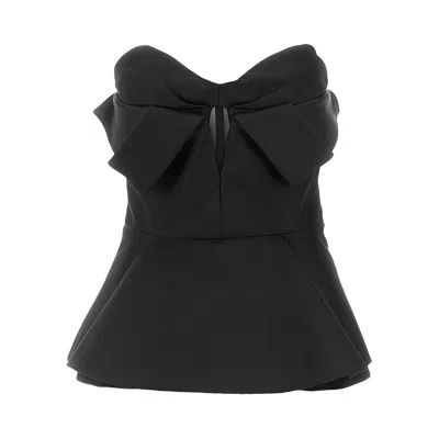 Alexander Mcqueen Duchesse Corset Top In Black