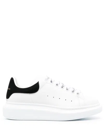 Alexander Mcqueen Dynamic White And Blush Pink Leather Sneakers For Women