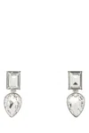 Alexander Mcqueen Geometric Crystal Stud Earrings In Metallic