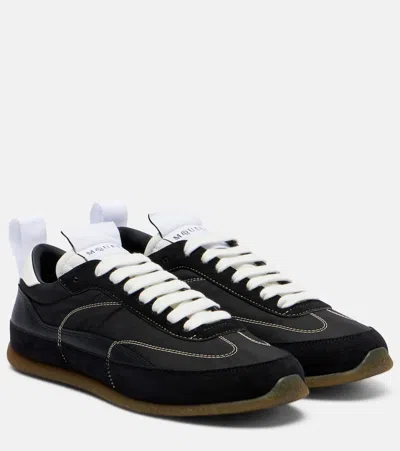 Alexander Mcqueen Velo Suede And Leather-trimmed Shell Sneakers In Multi
