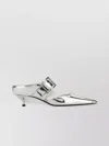Alexander Mcqueen Edgy Pointed Heel Pumps In Silver