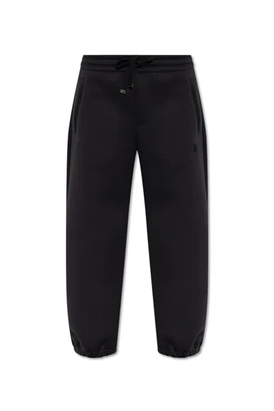 Alexander Mcqueen Elastic Waist Sweatpants In Black