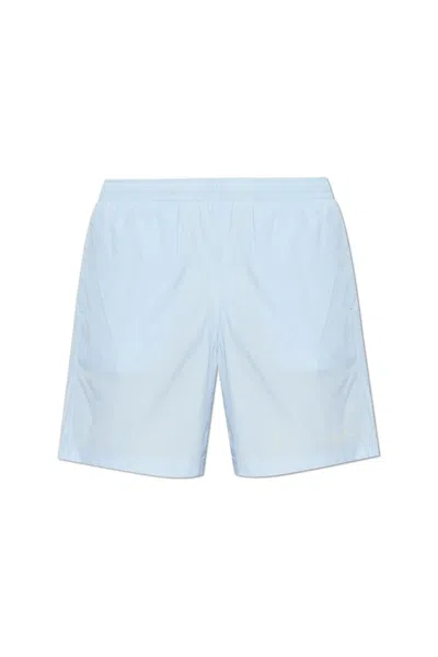 Alexander Mcqueen Elastic Waist Swim Shorts In Blue