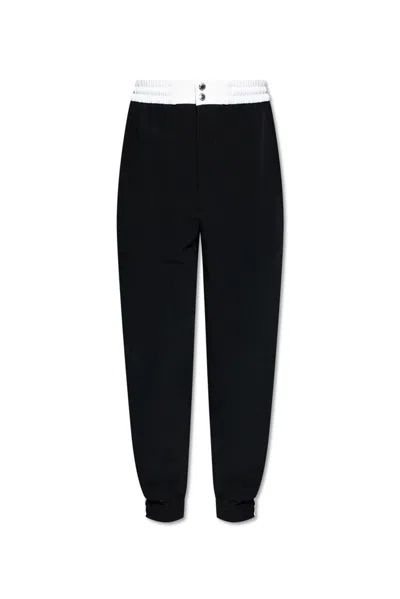 Alexander Mcqueen Elastic Waist Trousers In Black