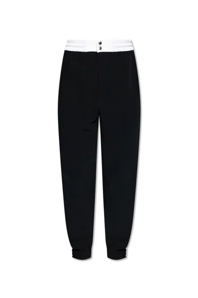 Alexander Mcqueen Elastic Waist Trousers In Black