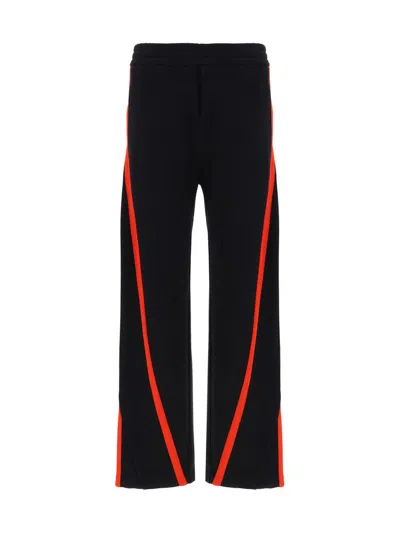 Alexander Mcqueen Elastic Waistband Monogram Detailed Trousers In Black