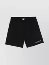 Alexander Mcqueen Elastic Waistband Swim Shorts With Side Pockets In Multi