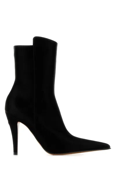 Alexander Mcqueen Elegant Fabric Ankle Boots With 9.5 Cm Heel In Schwarz