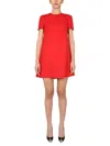 Alexander Mcqueen Women's Dress With Cape In Red