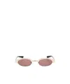 Alexander Mcqueen Ellipse Oval-frame Sunglasses In Brown