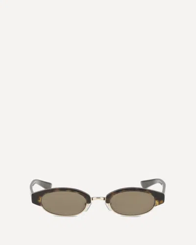 Alexander Mcqueen Women Ellipse Sunglasses In Brown