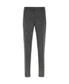 Alexander Mcqueen Grey Flat Front Pants In Gray
