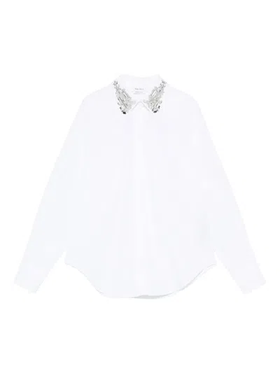 Alexander Mcqueen Embellished-collar Shirt In White