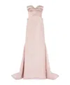 Alexander Mcqueen Strapless Crystal-embellished Taffeta Gown In Pink
