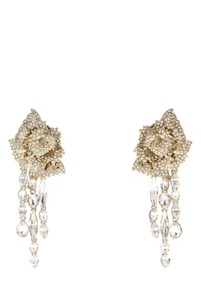 ALEXANDER MCQUEEN EMBELLISHED METAL GAROFANO EARRINGS