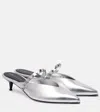 Alexander Mcqueen Revel Mule In Silver