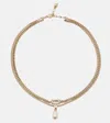 Alexander Mcqueen Embellished Necklace In Gold
