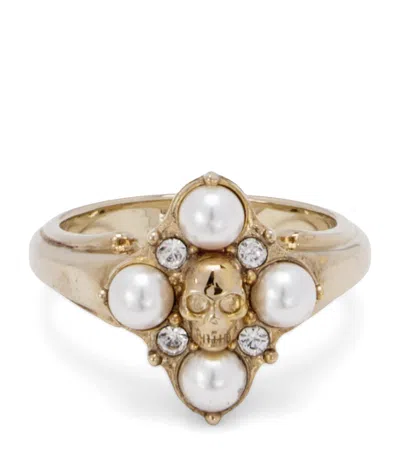 ALEXANDER MCQUEEN EMBELLISHED SKULL RING