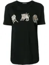 Alexander Mcqueen Embellished T-shirt In Black